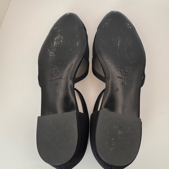 Chanel 2021 Interlocking CC Logo D’Orsay Flats Size 39 - Picture 7 of 11